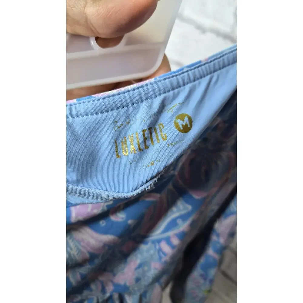 Lilly Pulitzer Taye Luxletic Skort M Medium Sea What I Sea Starfish Golf Tennis.